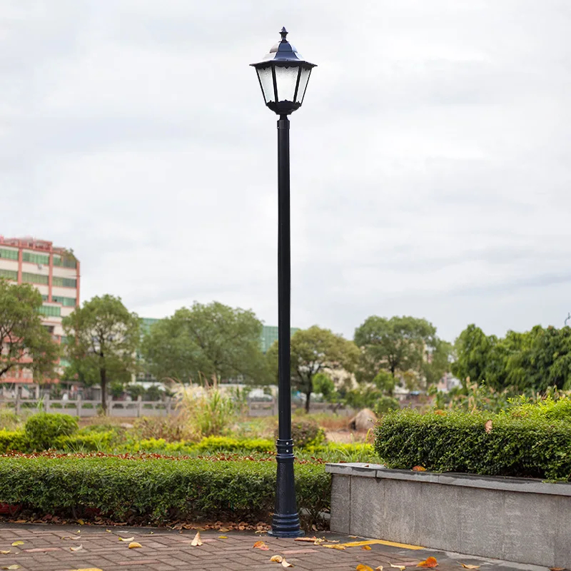 Modern IP65 Aluminum LED Garden Lights Outdoor Waterproof Solar Powered Courtyard Lighting