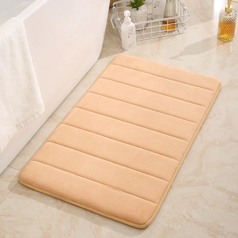 40*60cm Wholesale Household Non-Slip Bathroom Doorway Foot Mat Comfortable Soft Absorbent Memory Foam Bath Mat