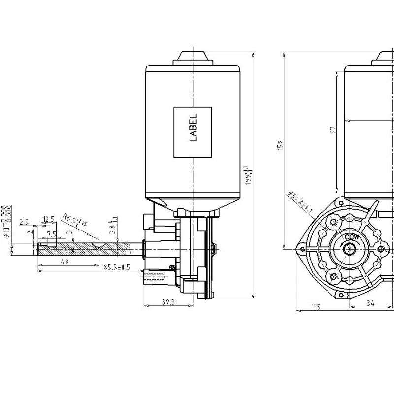 Grease pump  Lubrication 24V DC grease pump Motor Servo stepper motores dc electric Motor cepillado
