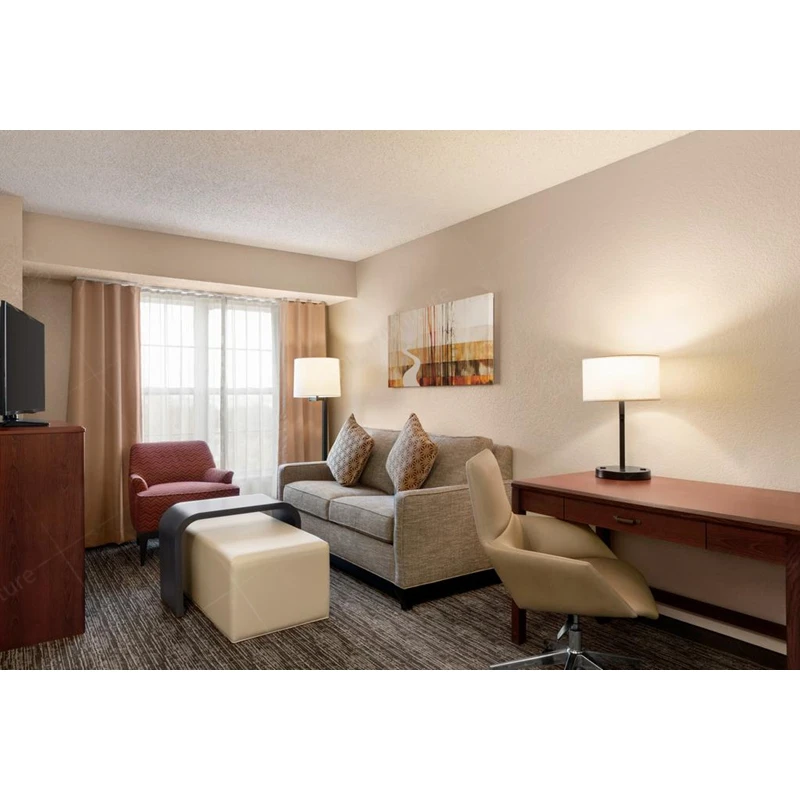 
Antique Style Wood Hotel Apartment Furniture Bedroom Sets For 3 Star Hotel Used 