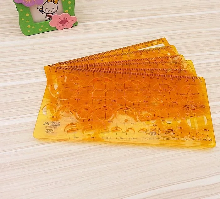 Dkdiy Educational Kids Drawing Plastic Drawing Stencil Ruler Stencils for Kids