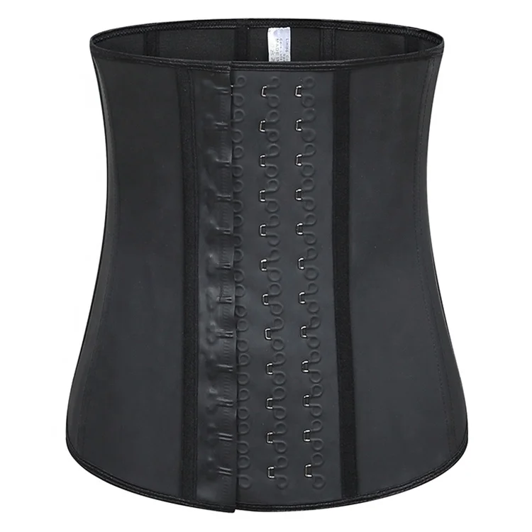 
3016 Women 3 Hooks 9 Steel Bones Latex Waist Trainer Shaper with Latex Hooks 