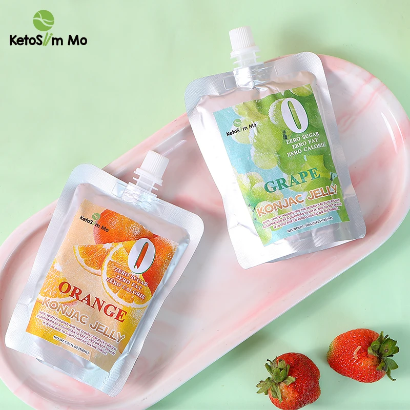 Popping Crystal Konjac Snacks Sweet Jelli Fruits Juice Candy Fruit Shape Bulk Pudding Halal Fruit Jelly