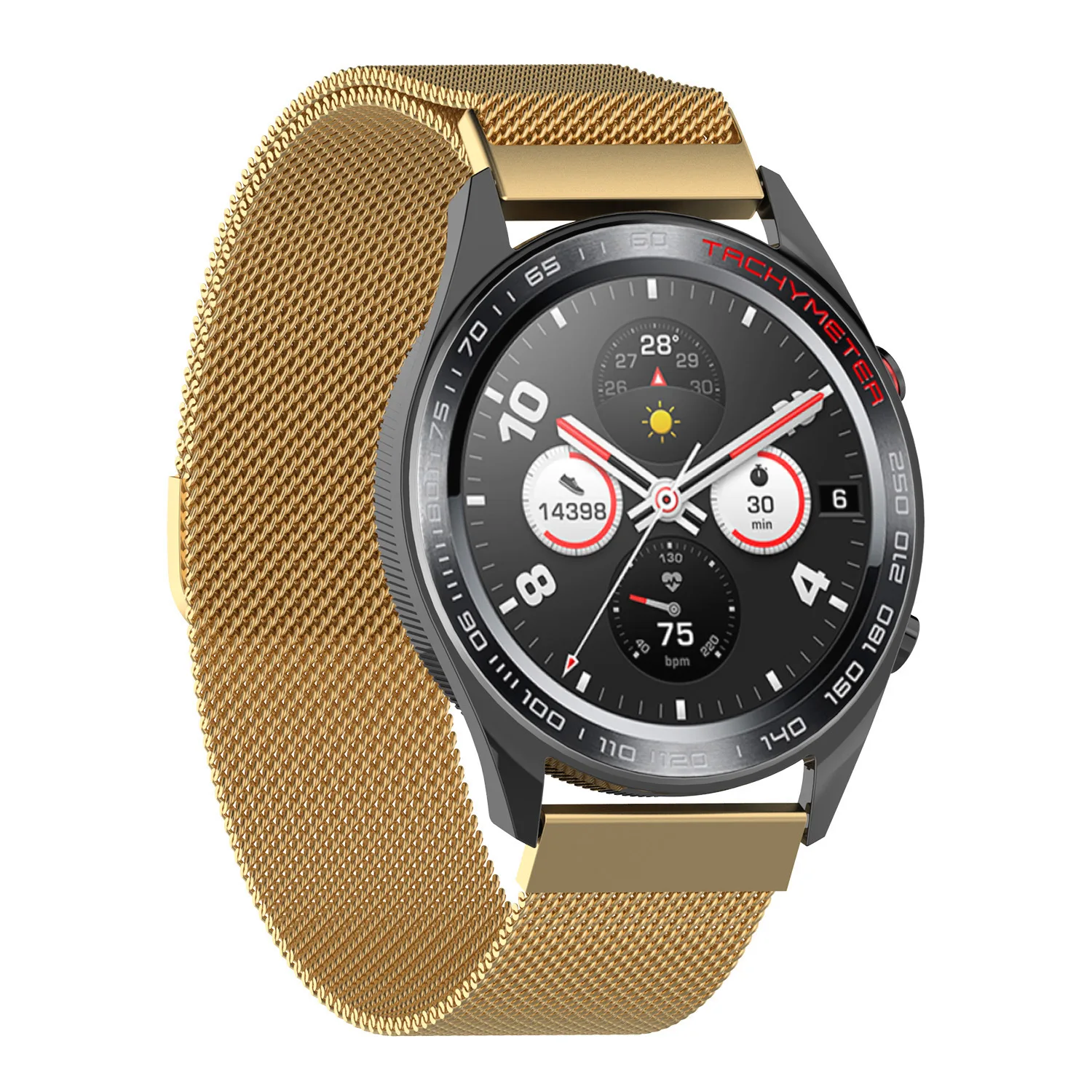 Qiman Milanese Stainless Steel Loop Watch band Strap for Huawei Honor Magic Watch Dream GT GT2 2 SE GS Pro 42mm 46mm