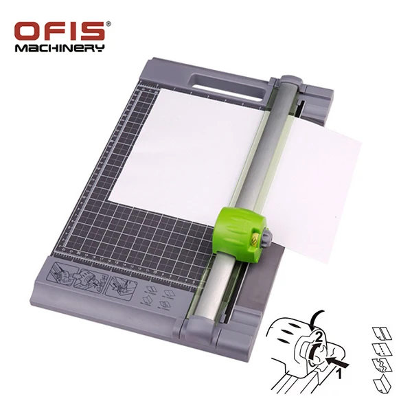 Precision A3 A4 Rotary Paper Trimmer Manual Photo Cutter with Pull-out Ruler for Photo Paper Labels Cutting