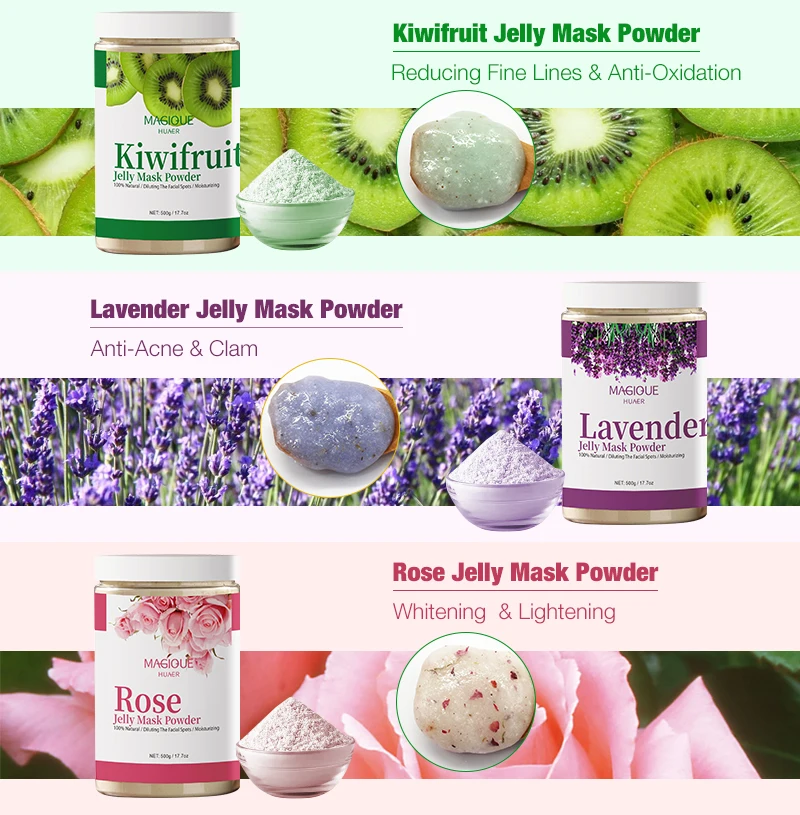 Spa Rubber Rose Lightening Mask Hyaluronic Acid Vitami C Hydro Collagen Crystal Face Masking Jelly Mask Powder