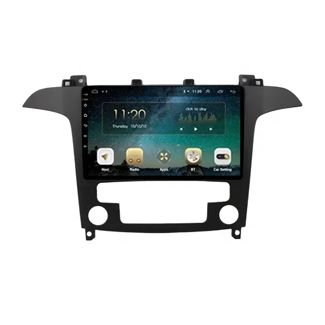 9 inch 2 din Car Multimedia Player Android 10.0 Wifi GPS Navigation For Ford S-Max S Max 2007-2015 automatic ac