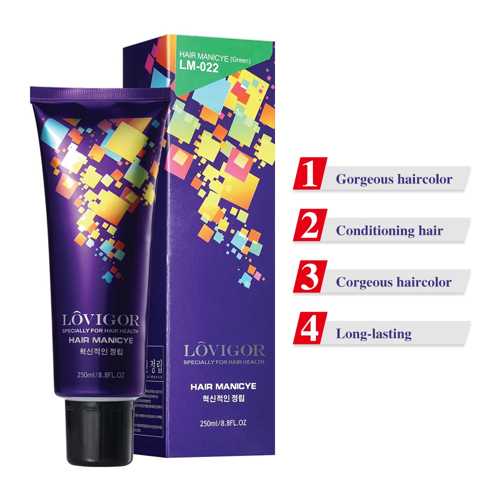 LOVIGOR semi permanent hair color dye cream for beauty salon 15 colors semi permanent hair dye