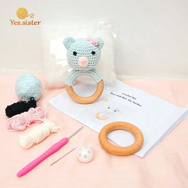 Стильная детская погремушка «сделай сам», игрушка для прорезывания зубов, игрушка для вязания крючком, подарок для маленьких девочек и мальчиков, игрушки для подарка на душ