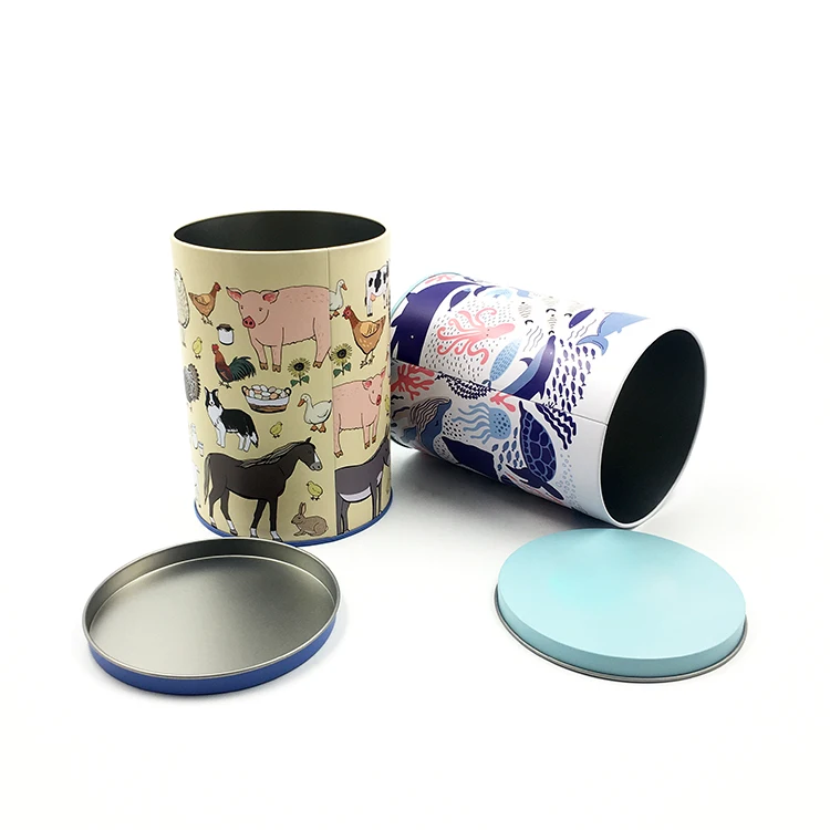 Custom Printed Round Dog Food Tin Cans Cat Food Metal Can High Quality Pet Food Tin Box