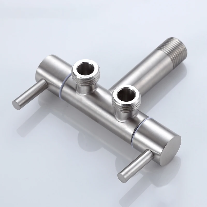 Stainless steel in and out of dual use washing machine double water tap