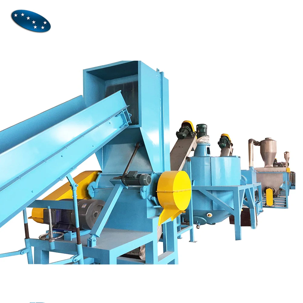 Waste Pet Plastic Bottle Washing Recycling Machine For Polyester Staple Fiber