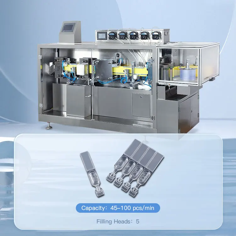Automatic Olive Oil Plastic Ampoule Liquid Filling Sealing Machine