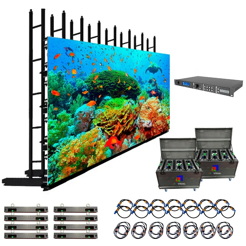 Mobile Outdoor Rental Led Display Screen Easy Maintenance Energy Saving Environmental Protection For Backdrop Stage