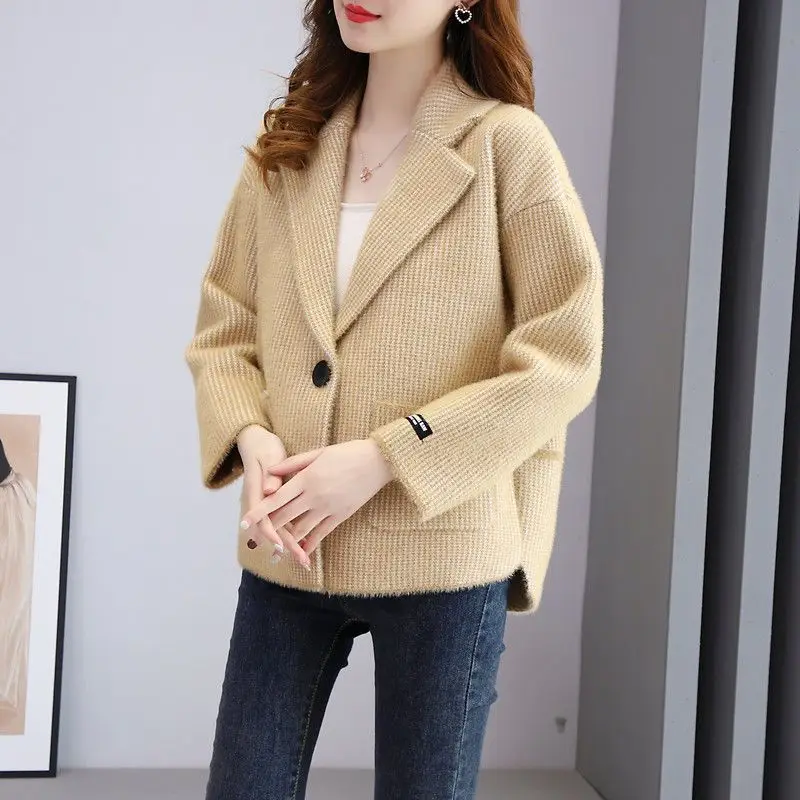 Женский Повседневный стиль свободный свитер пальто