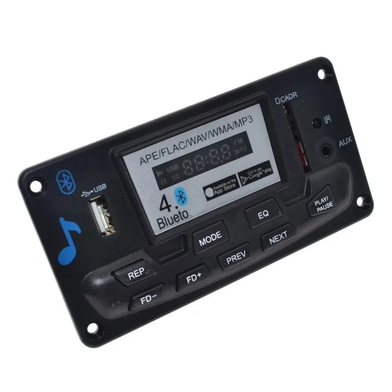 4.0 MP3 Decoder Player Board Module DIY USB SD MMC APE FLAC WAV DAE Record Decoding AUX FM Folders