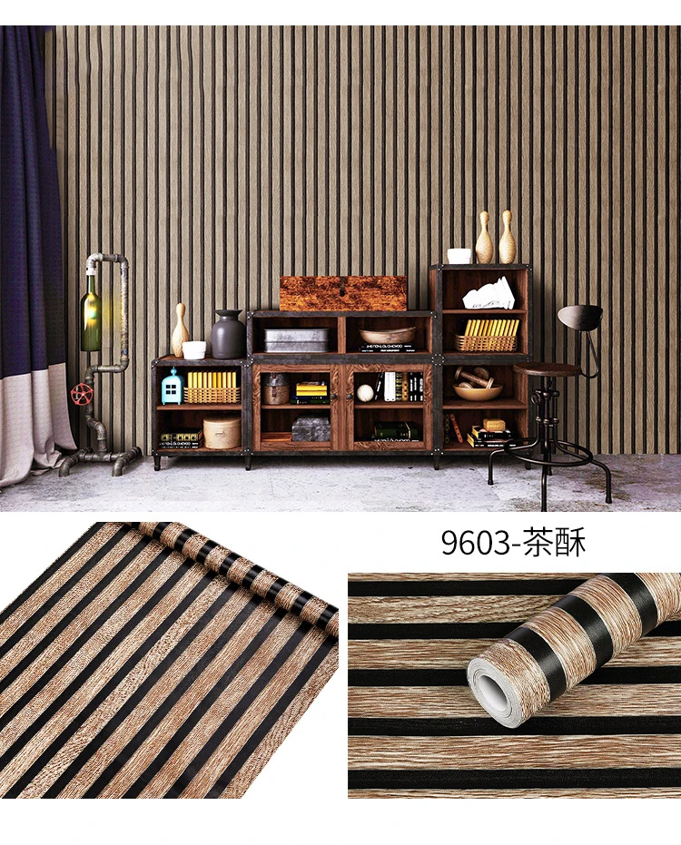 2024 New Design Kitchen Cabinet Wrap Self Adhesive Wallpaper Wall Paper Furniture Sticker Vinyl Wood Grain PVC Film