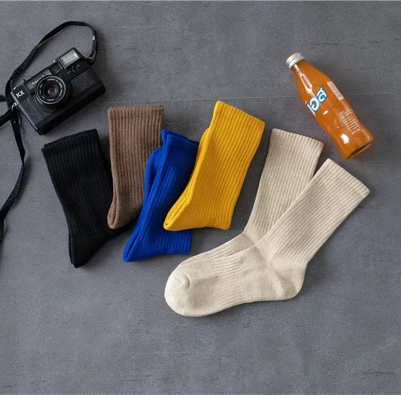 Цветные удобные мягкие повседневные однотонные мужские женские унисекс махровые хлопковые короткие носки с пользовательским логотипом