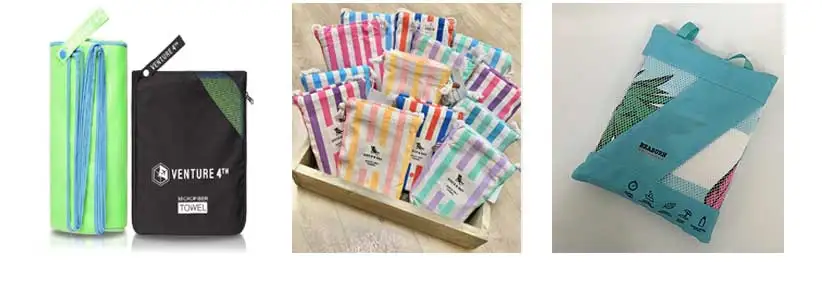 custom beach towel with bag