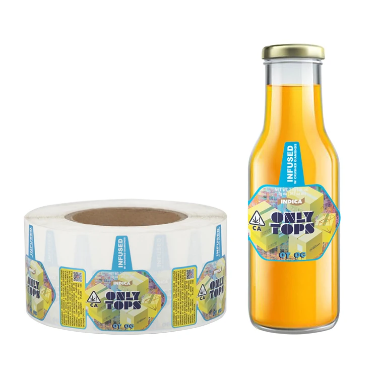 Custom Stickers Water Bottle Labels for Packaging Print Beverage Vinyl Adhesive Sticker Waterproof Stickers Custom Shapes Accept