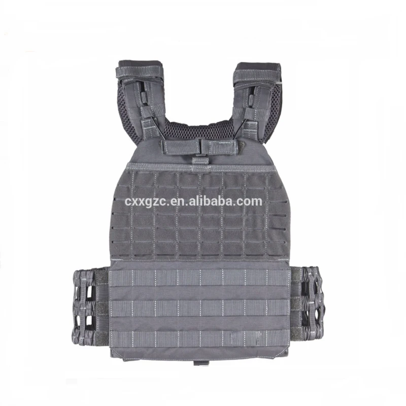 Военный жилет серого цвета с лазерной огранкой, уличная армейская система Molle, тактическая переноска тарелок, боевой жилет