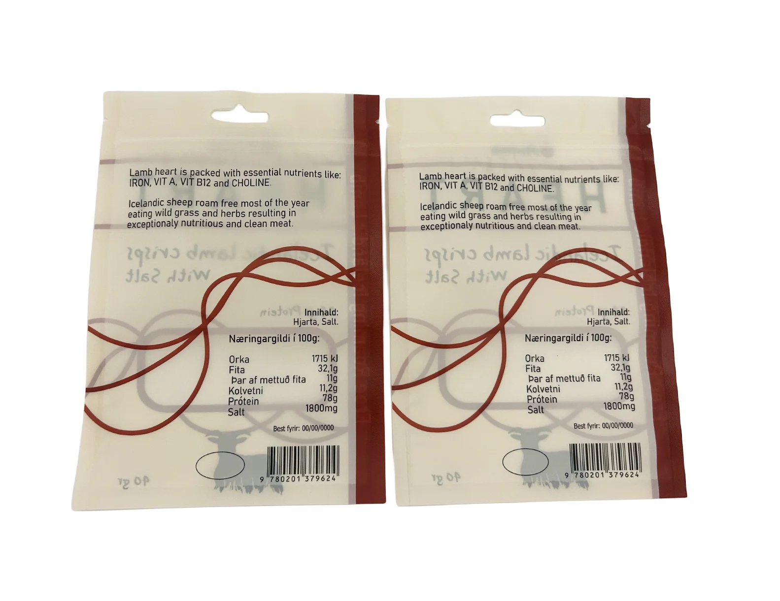 Custom Low MOQ 3 Side Seal Flat Pouch Bag Heat Sealable Ice Lamb Crisps Plastic Zipper lock Packaging Bag Matt Front Window