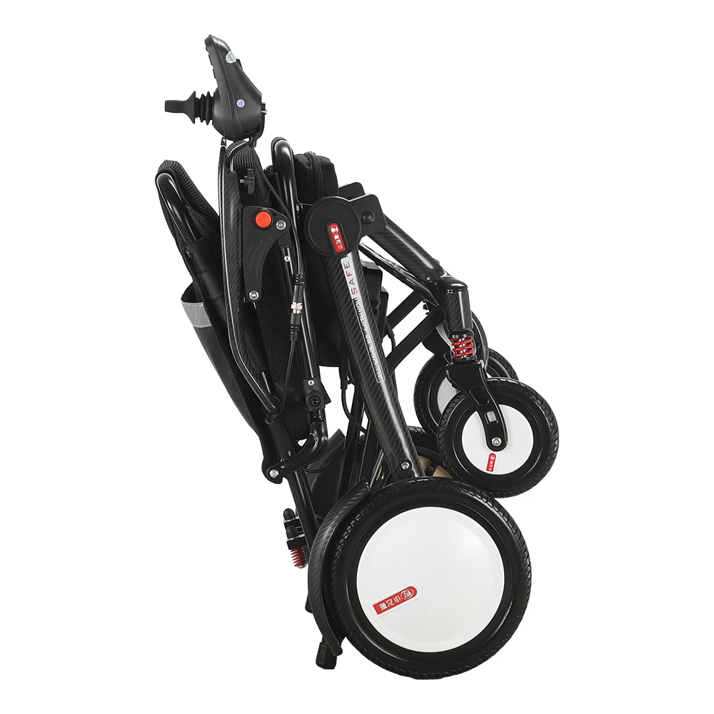 Light weight power folding wheelchair carbon fiber lightweight electric folding wheelchair for disabled