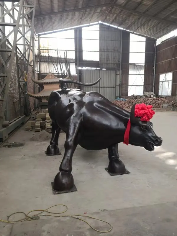wall Street Bronze animal bull OX Statue outdoor sculpture