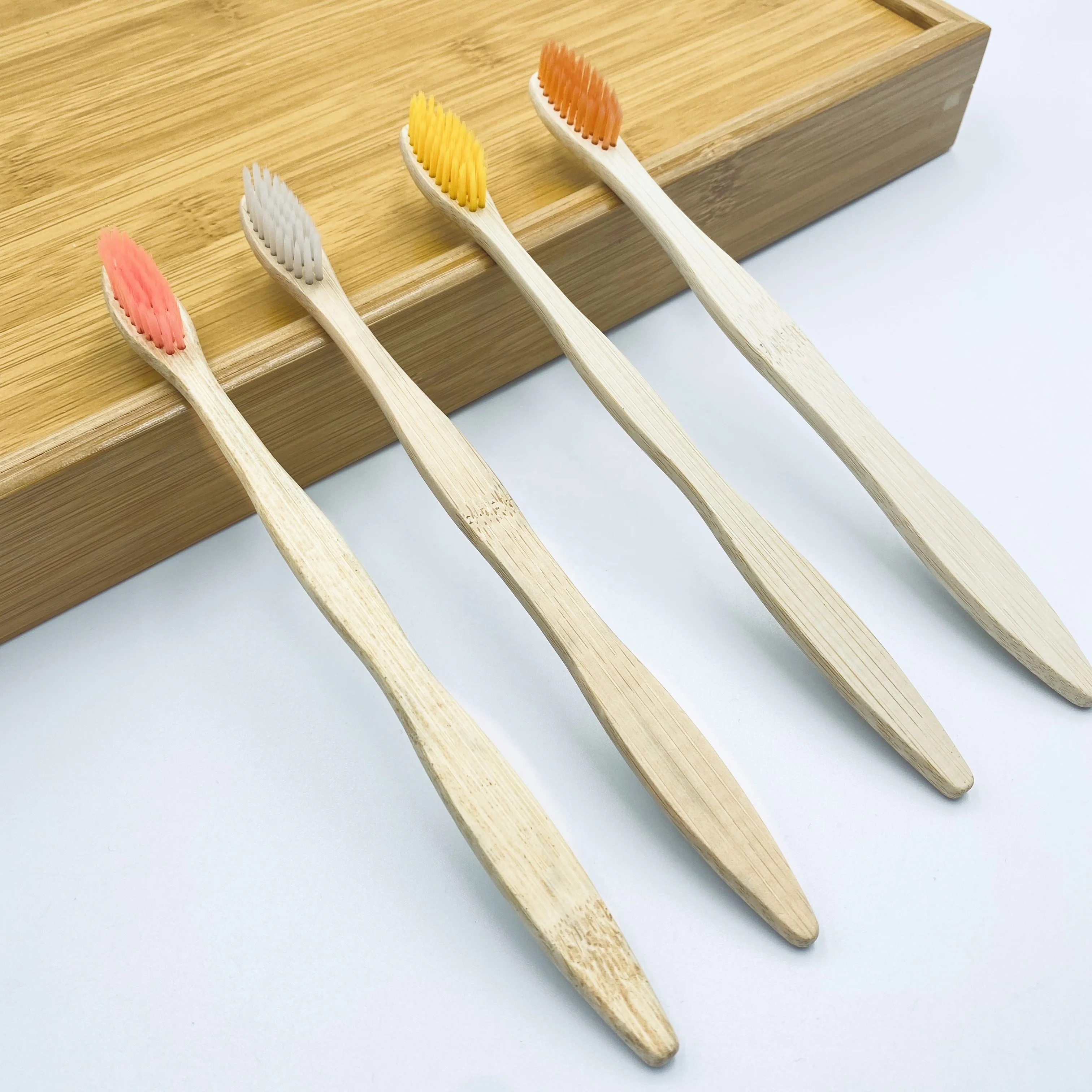 New Bamboo Toothbrush Biodegradable 100% Eco Friendly Wood Bamboo Toothbrush for Travel