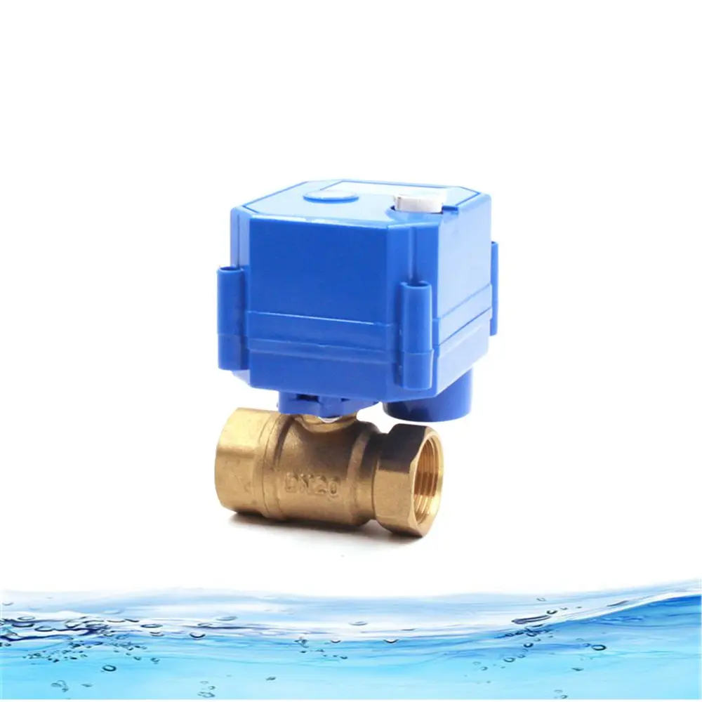 electric ball valve 24v 12v 110v 220v automatic water shut off valve with manual override function