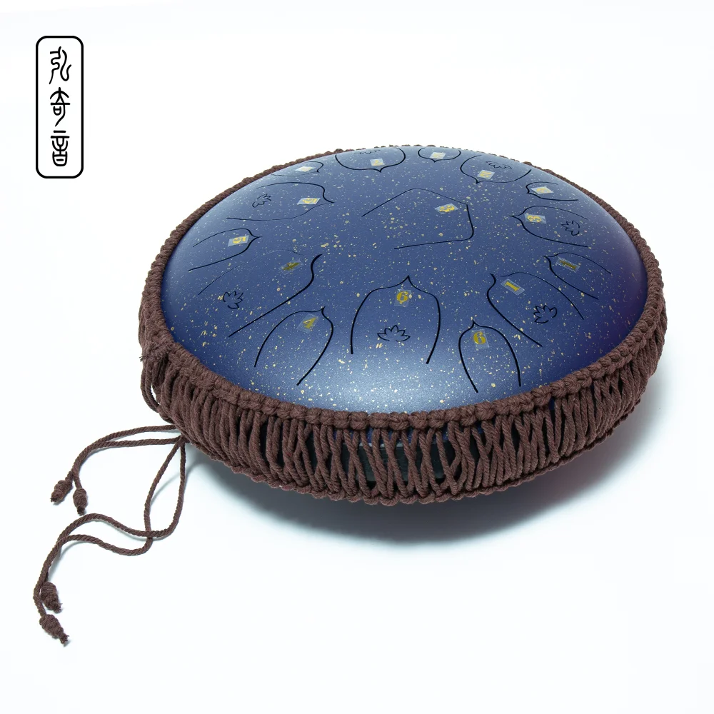 Best Empty Zen Handpan Large Meditation 14 Inch Steel Tongue Drum For Kid Beginner