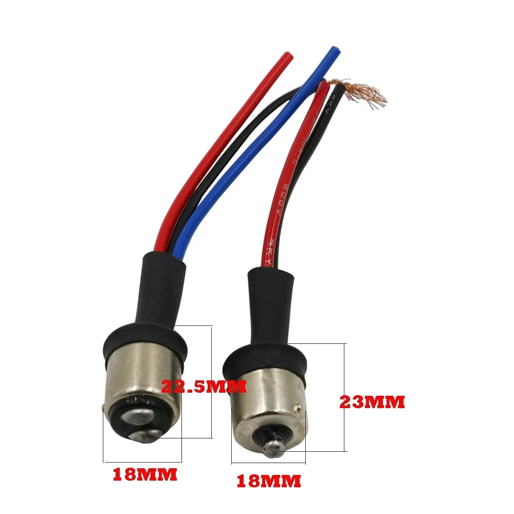 BA15S 1156 BAY15D 1157 Connector Male Adapter Wiring Harness for Car Motorcycle Headlight Tail Lamp Turn Signal Lights Retrofit