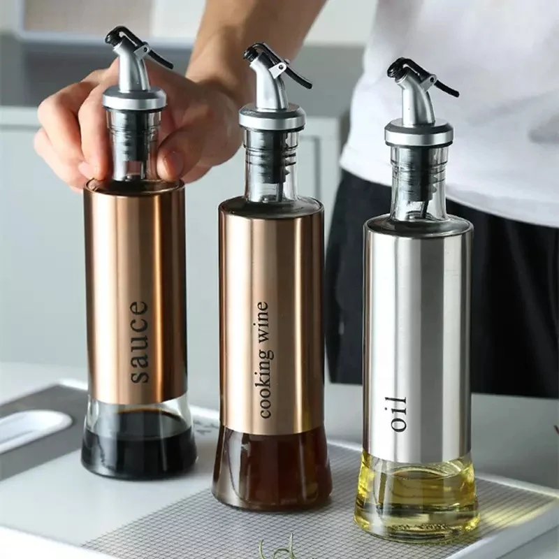 Glass Oil Dispenser Bottle with Best Quality Stainless Steel