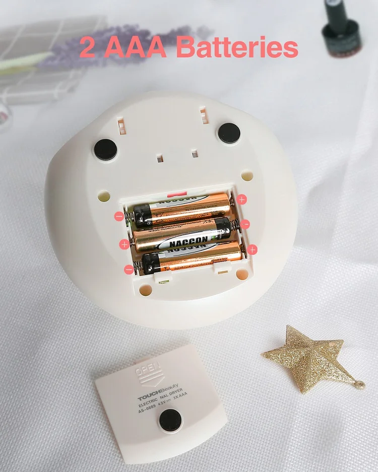 TOUCHBeauty Mini UV LED light Gel Nail Polish Dryer Air Drying Nail Lamp Battery Operated