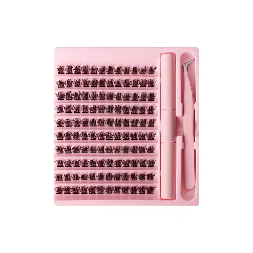 Cluster Eyelashes Wispy Individual Lashes Natural Look D Curl Fluffy Cluster lashes DIY Cluster Lash Extension