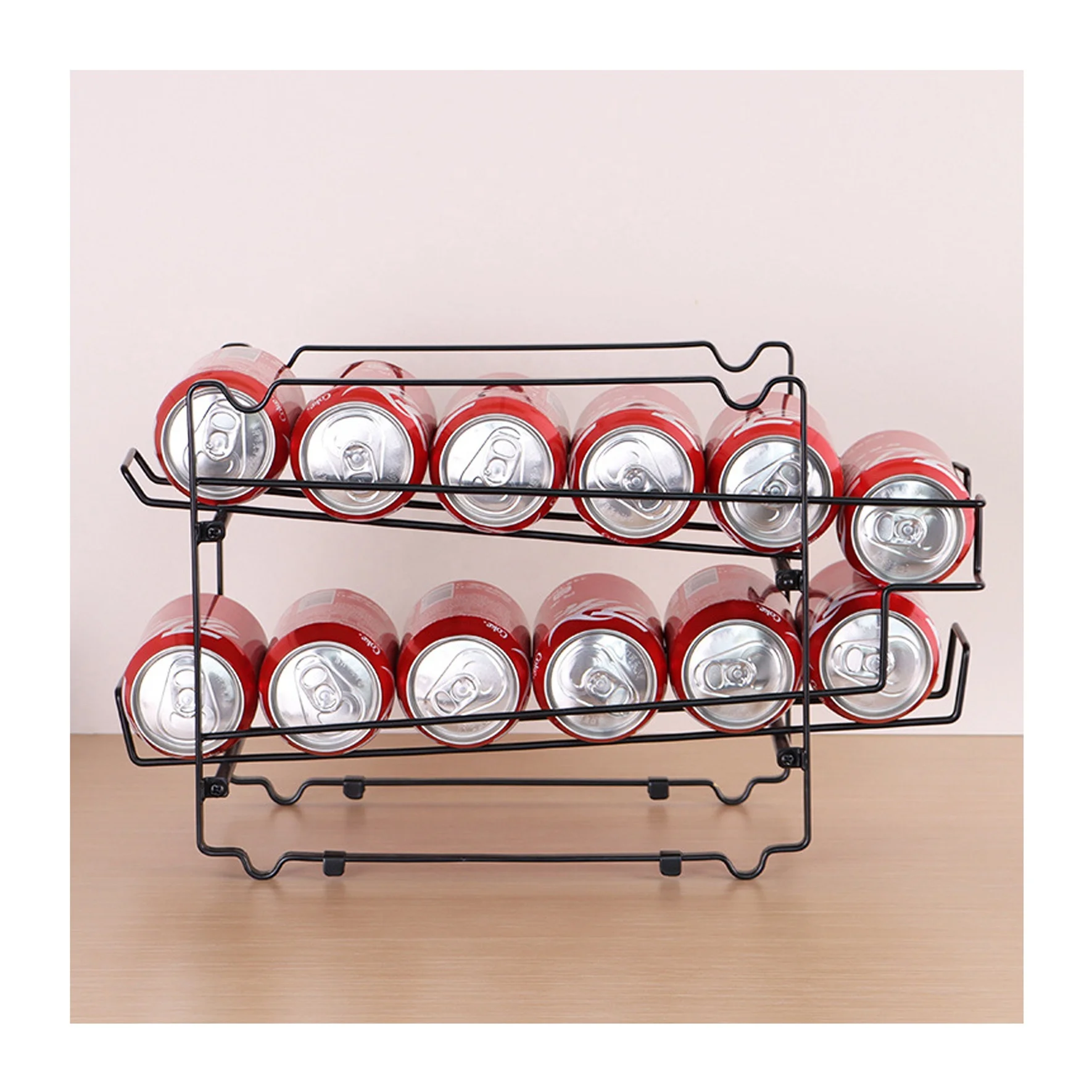 Wholesale Kitchen Chrome Kitchen Display Stackable Organizer Storage Rack For Can