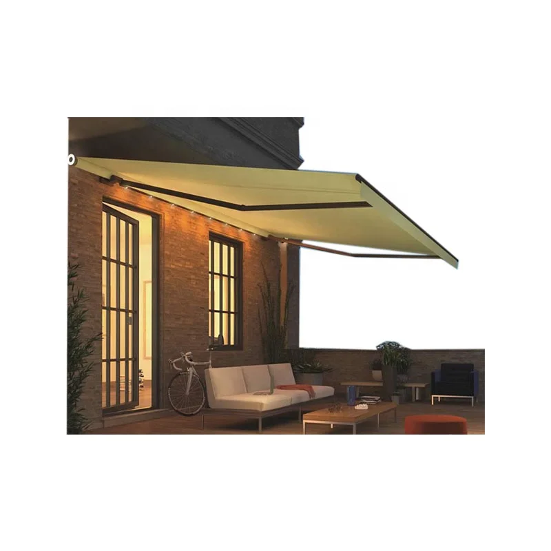 Outdoor Remote Control Sun Rain Cover Retractable Awning for Balcony