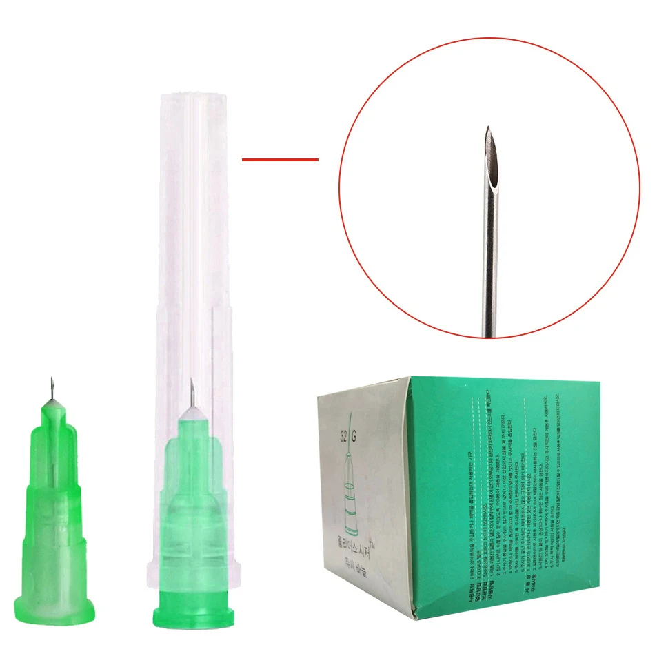 Disposable Medical Sterile Meso Hypodermic Needle 30g 31g 32g 34g Sharp needle For Dermal Filler Injection
