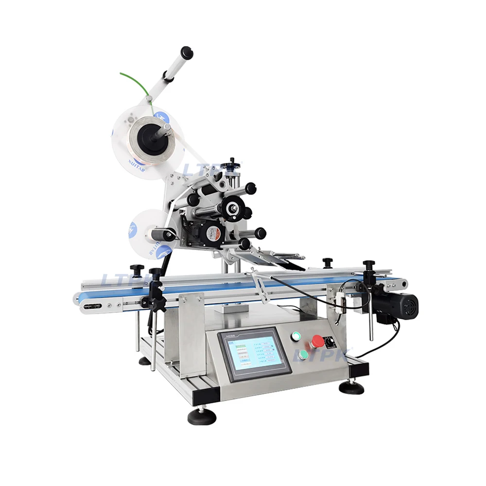 LT-160 Desktop Automatic Flat Labeling Machine Labeler Plane Label Applicator For Boxes Card