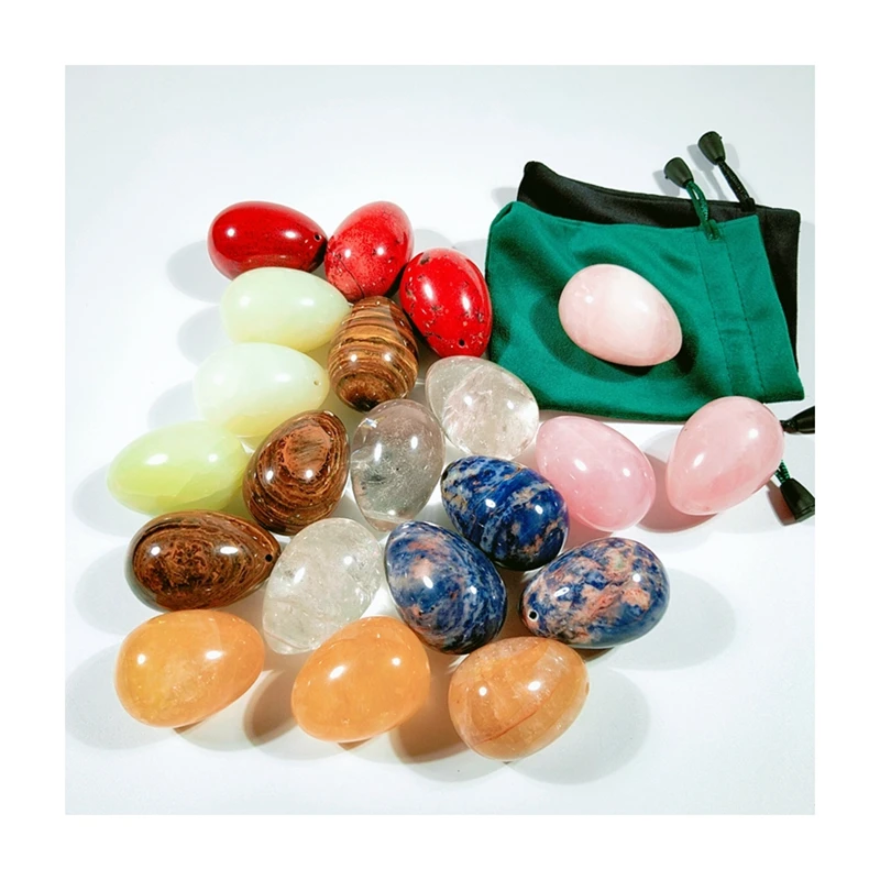Hot Sell Cheap Price Healing Rock Quartz Crystal Yoni Eggs Natural Citrine Jade Eggs For Healing