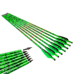 Best Crossbow Bolts Pure Carbon 20 Inch Shaft Camo Design for Crossbow Hunting Bow Arrows