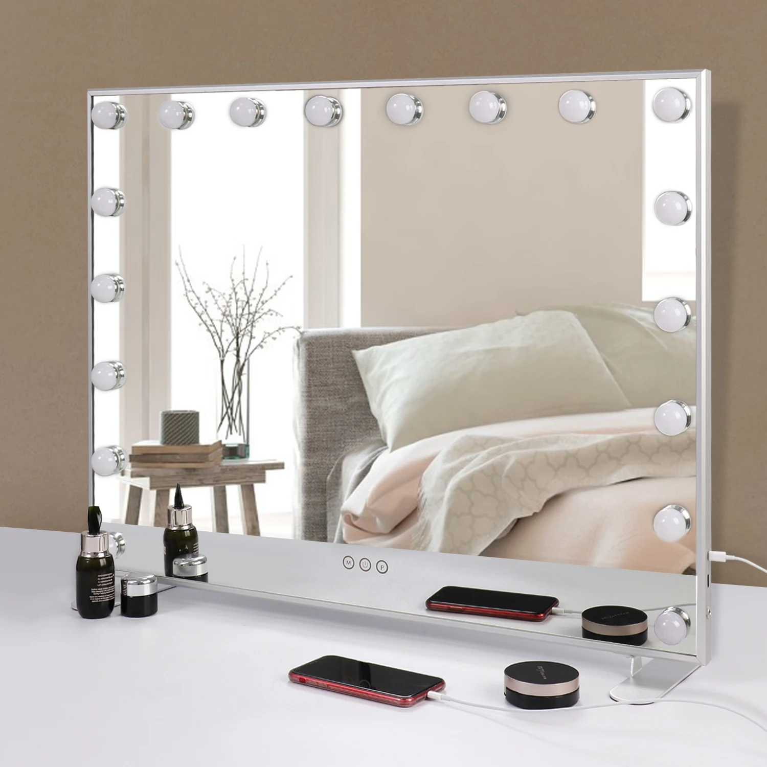 Зеркало с умным сенсорным экраном 18 светодиодных ламп