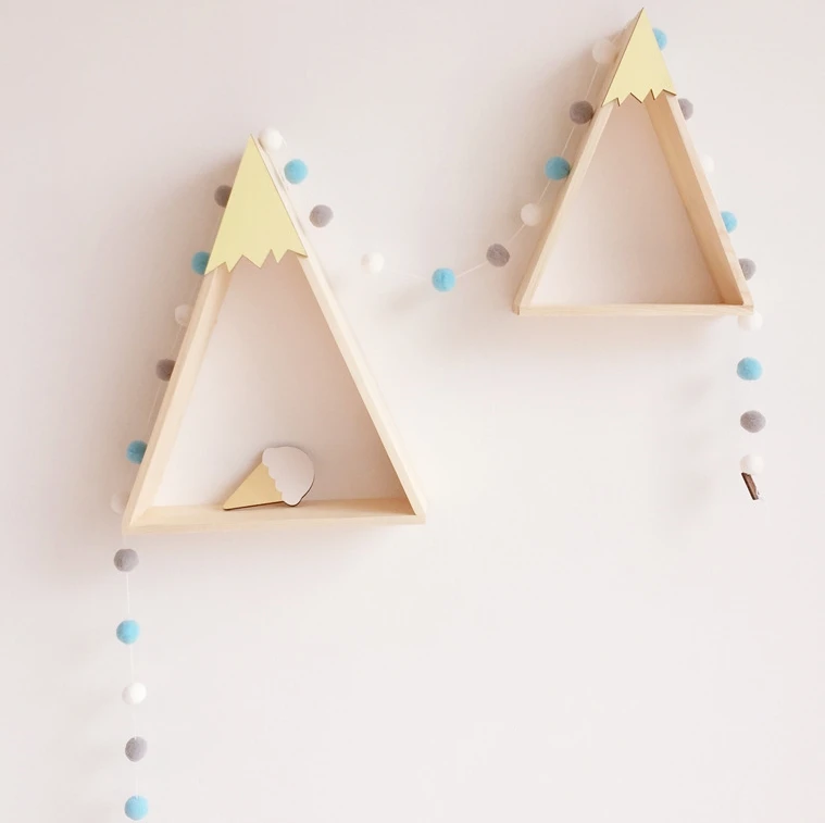 200cm Nordic Style Handmade Felted Wool Balls Garland Kids Room Ornament Wall Hanging Home Decor Nursery Pom Pom Garland Gifts