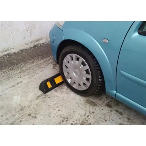 length 500mm rubber car parking wheel stopper bate rodas de borracha rubber wheel chock