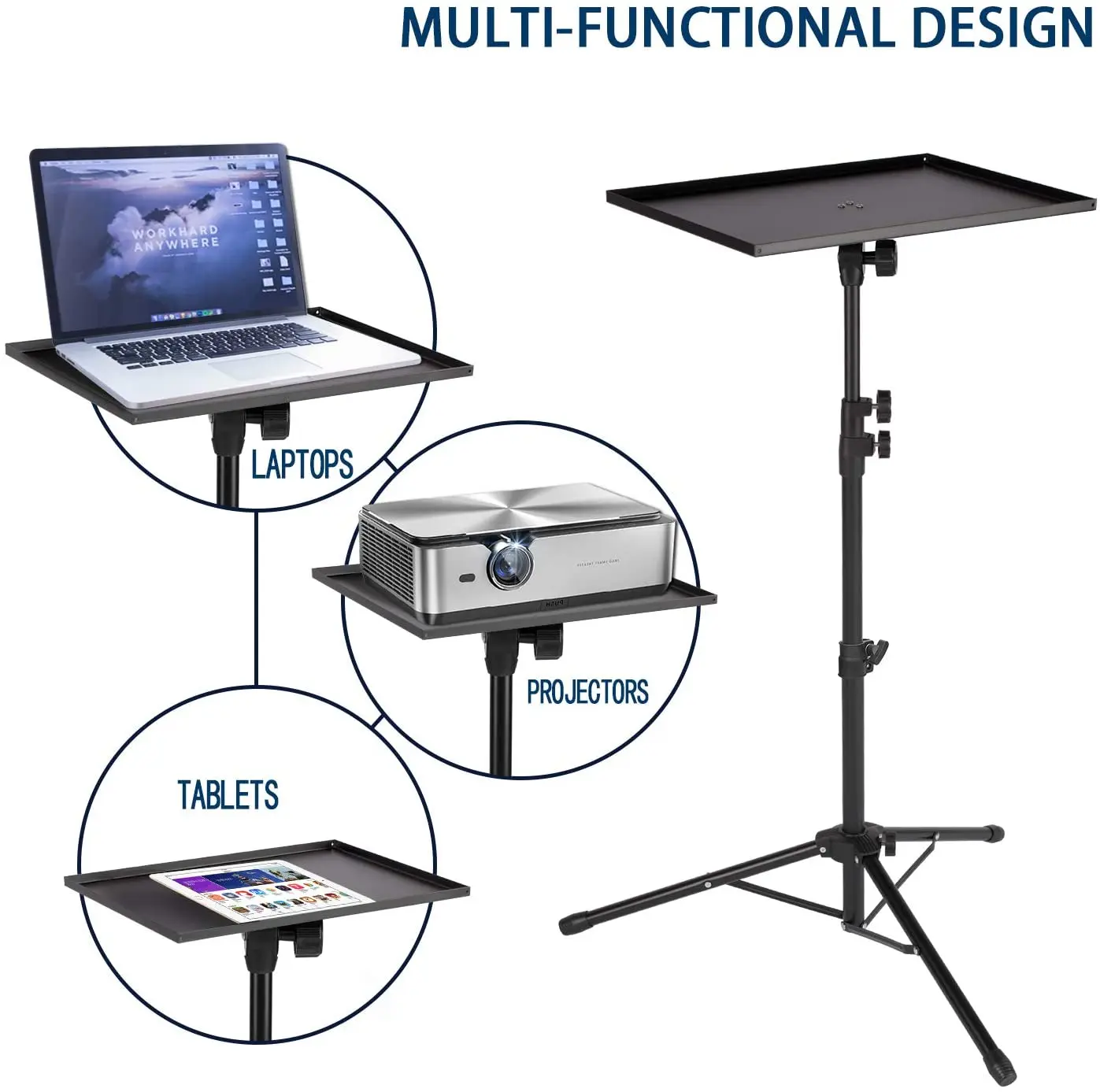 
Top Selling Universal Laptop Projector Tripod Stand Computer Book DJ Equipment Holder Mount Height Adjustable 