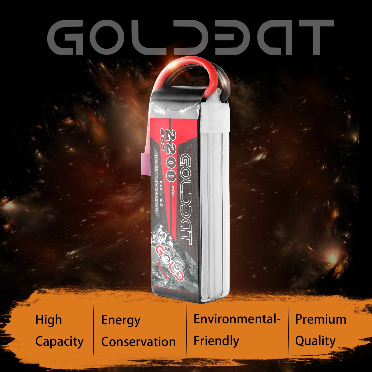 2S 3S 4S 5S 6S 2200mah 40C 60C RC LiPo батарея для радиоуправляемого вертолета самолета квадрокоптера с T/JST/XT30/XT60 штекер