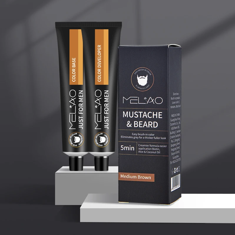 Wholesale Men Gray Beard Color Instant Beard Dye Colour Man Beard Dye Cream Tube