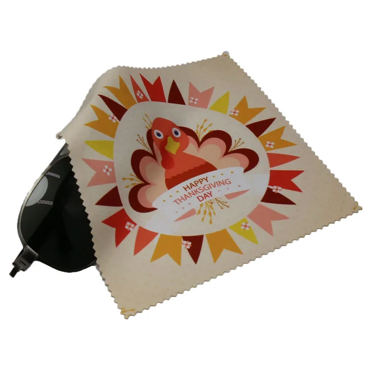 Microfiber Suede Fabric Baby Cute Streak Free Plain Soft Black White Sunglass Cleaning Cloth With Logo