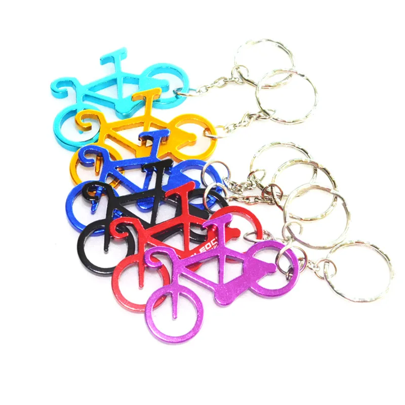 Giveaway Promotion Metal Key Chain Custom Logo Multi tool Aluminium Bicycle Speed Bottle Opener Key chains gift premium