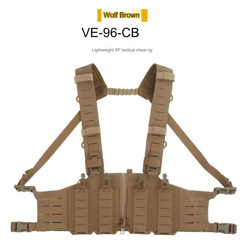Lightweight SF Tactical Camouflage H-Shaped Suspender Custom Modular MOLLE Mount Chest Mount Personal Defense Equipment
